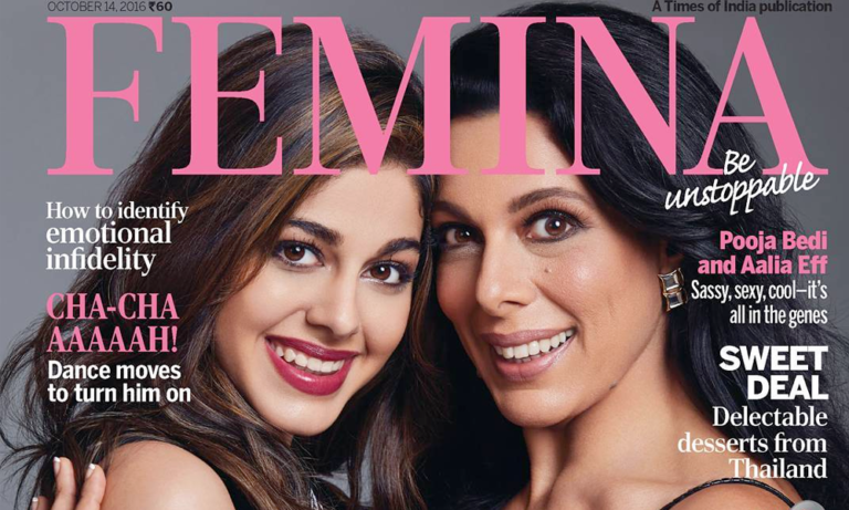 Aalia Ebrahim & Pooja Bedi – The HOT Mother-Daughter Duo on Femina Magazine Cover