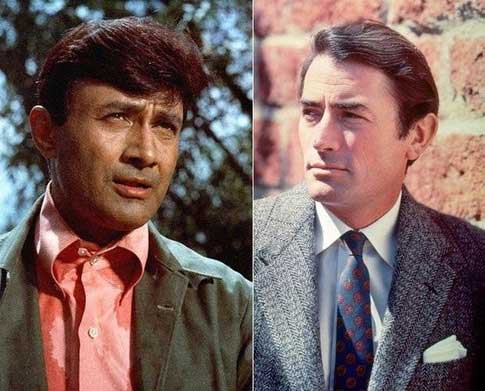 Dev Anand and Gregory Peck