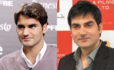 Roger Federer and Arbaaz Khan