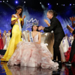 Miss Puerto Rico Stephanie Del Valle has her hair groomed after winning the Miss World 2016 Competition in Oxen Hill, Maryland.