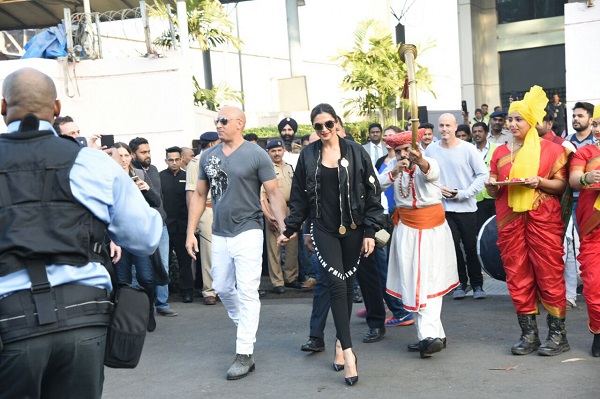 Vin Diesel and Deepika Padukone Lands In India For XXX Promotions