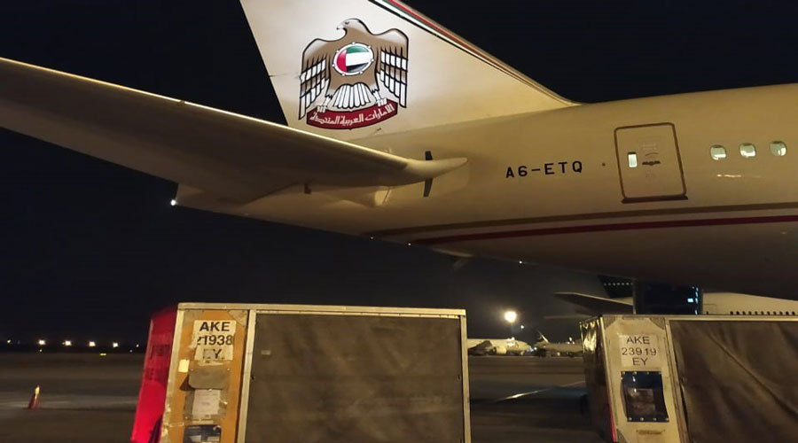 UAE sends the third batch of aid to Pakistan to combat COVID-19