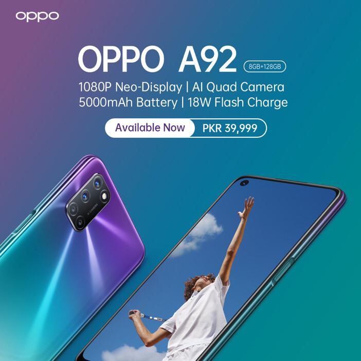 OPPO A92 Price in Pakistan, battery life, camera