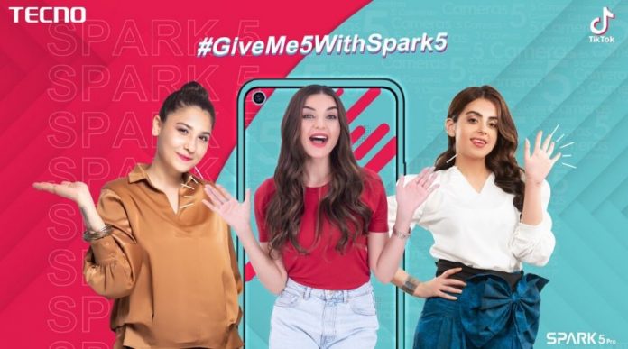 TECNO’s #GiveMe5withSpark5 Challenge receives 100 Million views on Social Media