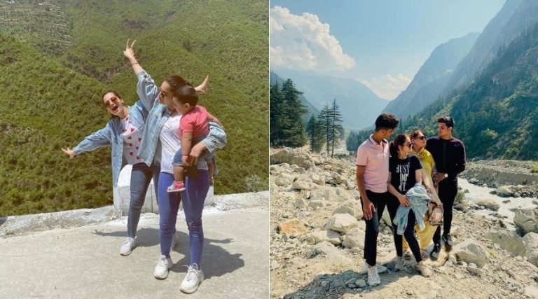 Aiman and Minal Khan with family, enjoying vacations in Northern areas of Pakistan