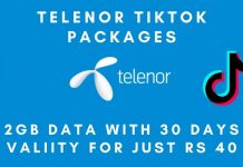 Telenor TikTok Package details: 2 GB data in just Rs 40 with 30 Days Validity! Telenor TikTok Package details: 2 GB data in just Rs 40 with 30 Days Validity!
