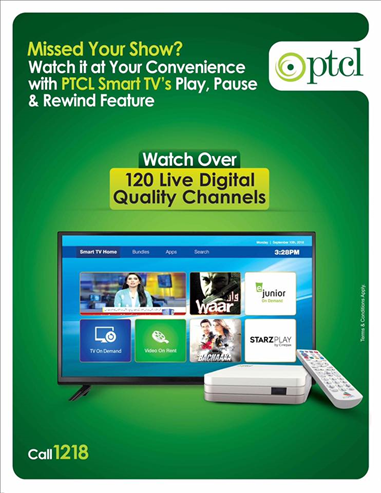 PTCL Smart TV Play Pause feature