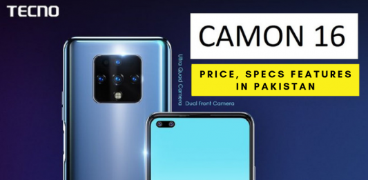 Tecno's Camon 16 price in Pakistan: Specs, Features, Release date