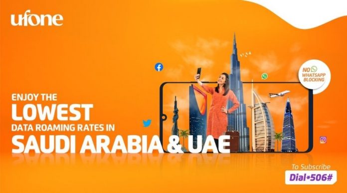 Ufone brings cheapest data roaming rates for Saudi Arabia, UAE
