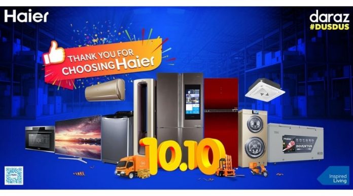 Haier Thanks their customers for the great response on 'Daraz Dus Dus Sale'