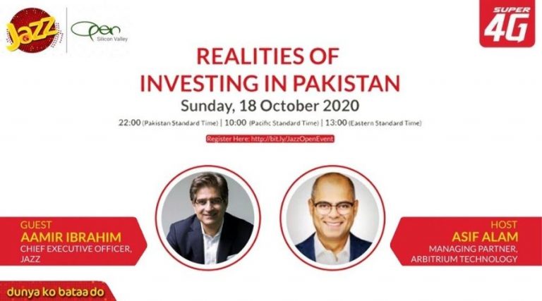Jazz CEO Aamir Ibrahim gets featured in OPEN Webinar on ‘Realities of Investing in Pakistan’