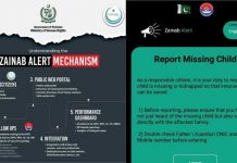 Zainab Alert App launched in Pakistan to report Missing Children Zainab Alert App