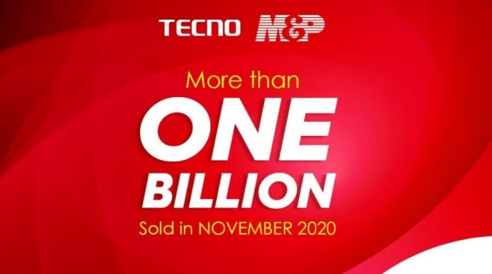 TECNO and M&P Celebrates 1 Billion Sales Record