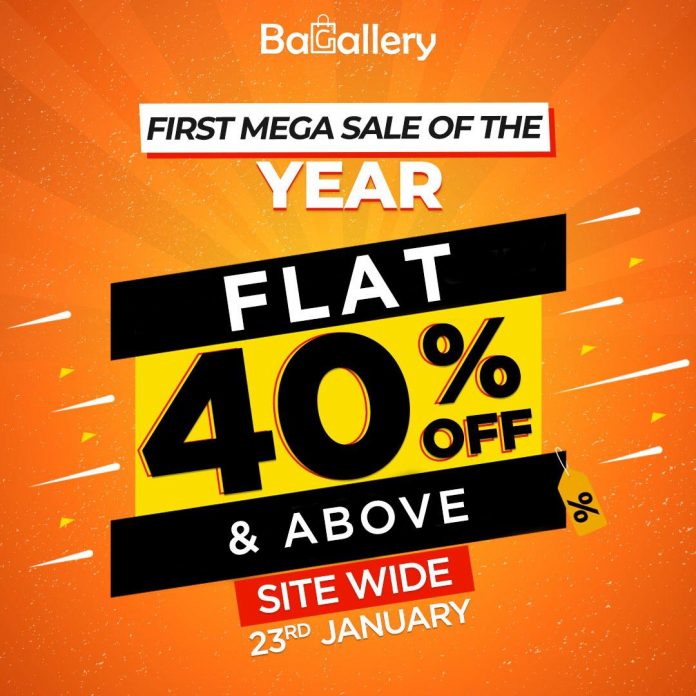 Bagallery brings the 1st Mega Sale of the Year: Flat 40% & above