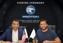 Alhaj Automotive (Pvt. Ltd.) ropes in Shahid Afridi as brand ambassador for PROTON brand ambassador for PROTON