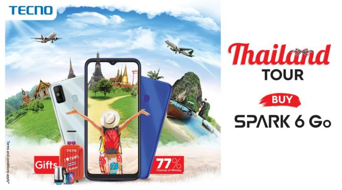 TECNO offers a Thailand Tour on every Spark 6 Go purchase!