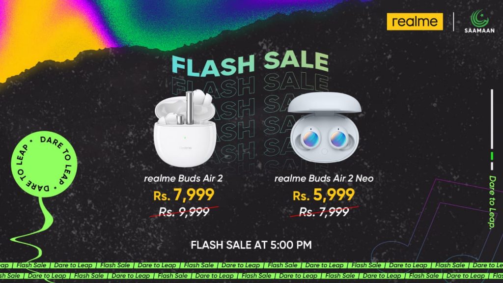 realme flash sale at saamaan.com