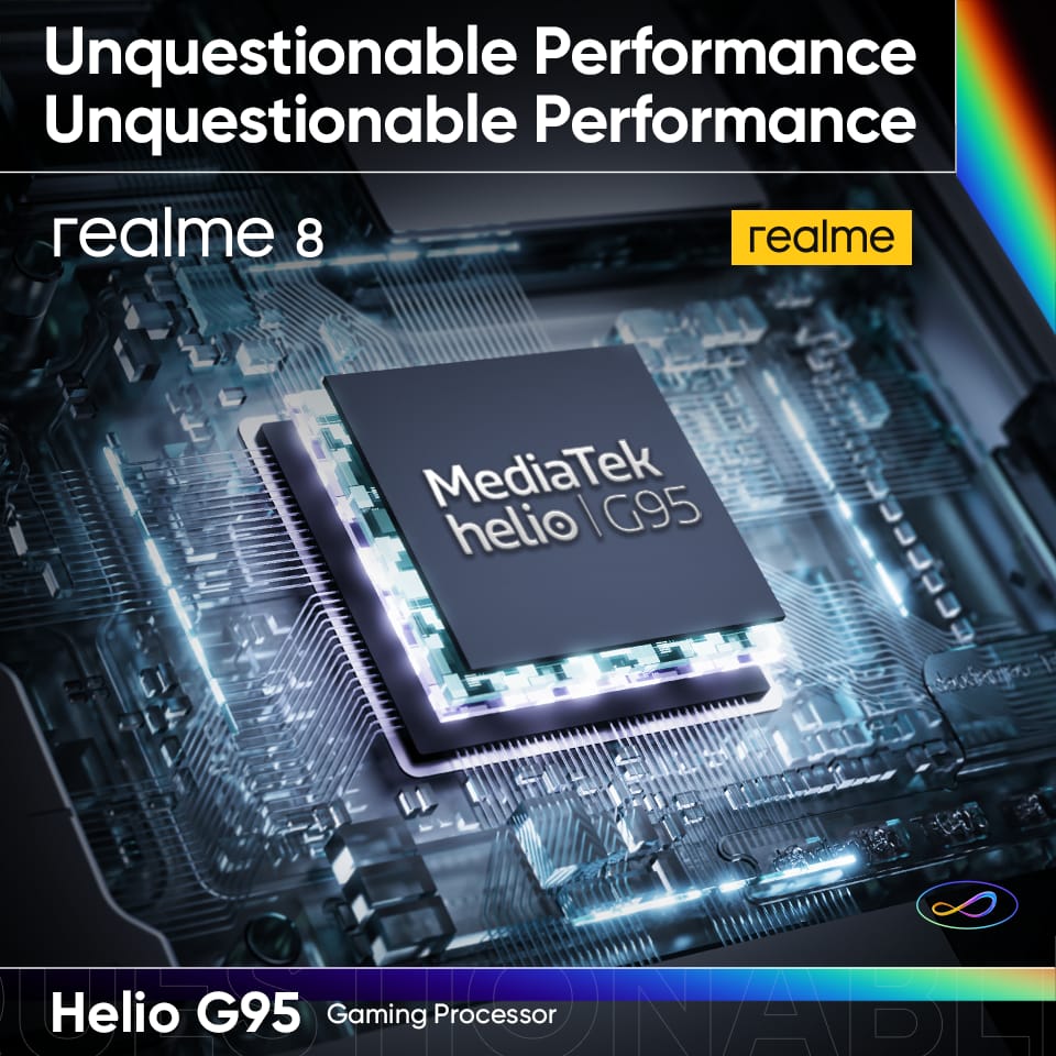 realme 8 MediaTek Helio G95 gaming processor 