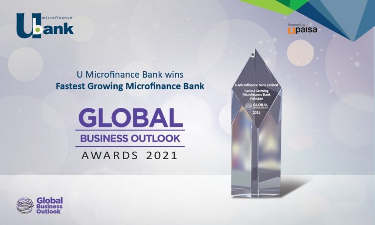 U Bank wins ‘Fastest Growing Microfinance Bank in Pakistan’ at Global Business Outlook Awards, 2021