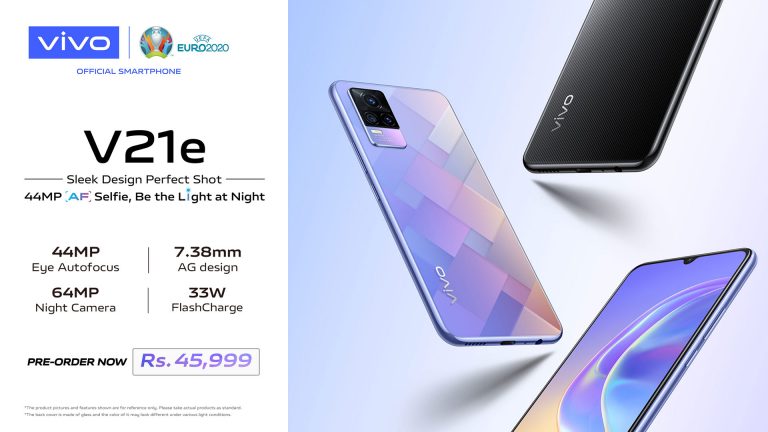 VIVO V21e Launched in Pakistan with 44MP Eye Auto-Focus Selfie& 64MP Night Camera