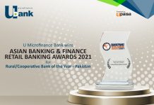 U Microfinance Bank wins Asian Banking & Finance (ABF) Retail Banking Award 2021 for Rural/Cooperative Bank of the Year – Pakistan
