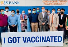 WHO Commends Sindh Government and JS Bank’s COVID-19 Drive-Through Vaccination Facility