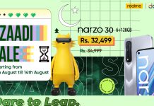 Celebrate real Azaadi with realme Azaadi Sale 2021 with up to 30% in Discounts