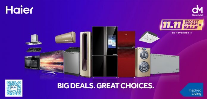 Haier’s Daraz 11.11 Sale starts November 11