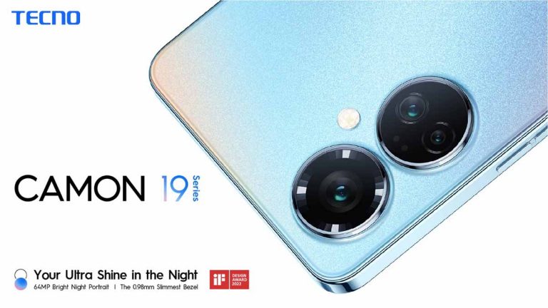TECNO Launched Camon 19 Pro in Pakistan with 64MP Bright Night Portrait camera with RGBW Technology & 0.98mm Slimmest Bezel