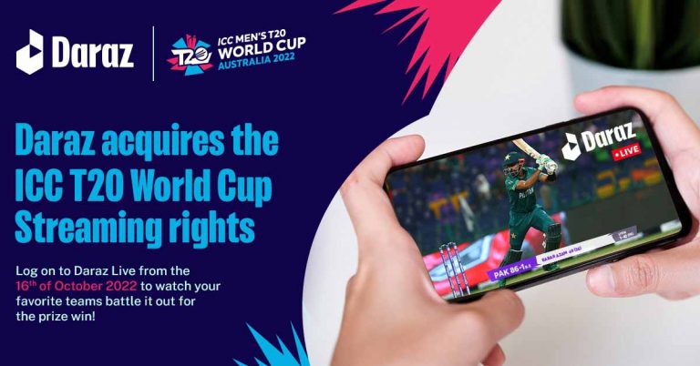 Daraz successfully acquires the rights of digital streaming of ICC T20 World Cup 2022