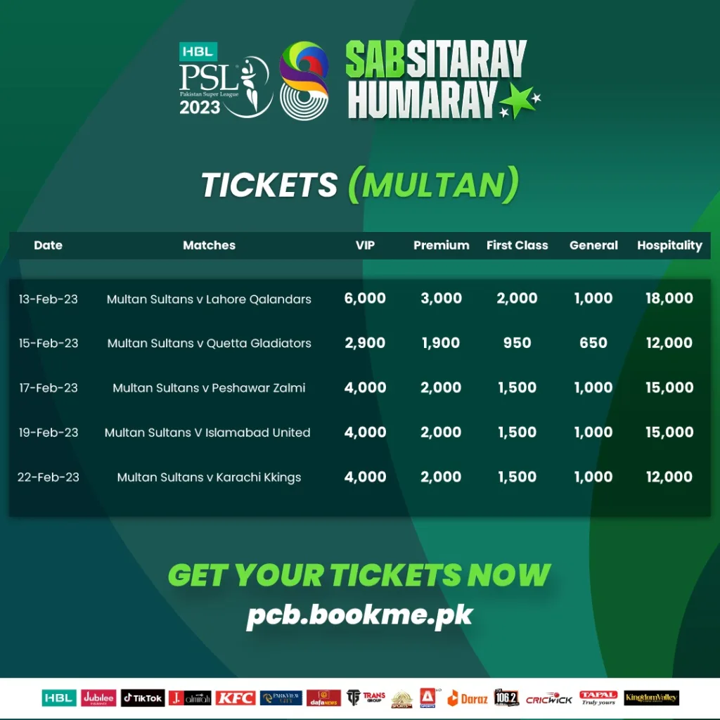 PSL 8 Karachi Tickets