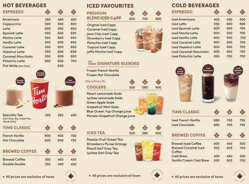 Tim Hortons Pakistan Menu 2