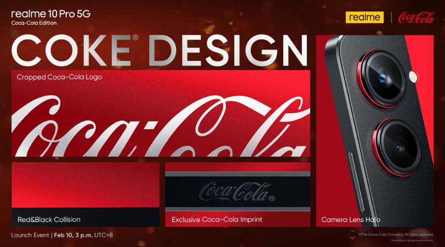 realme coca cola smartphone design