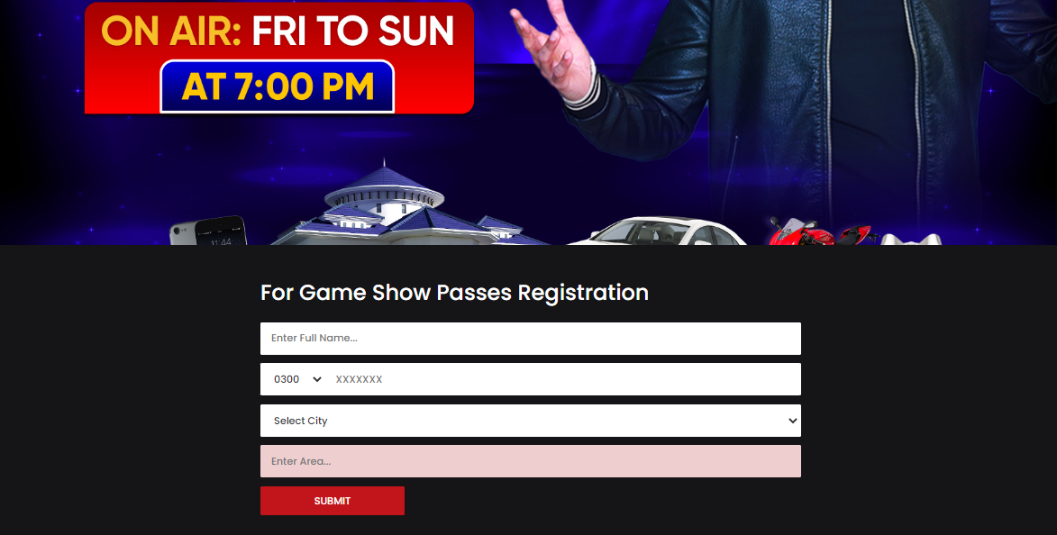 Game Show Aisay Chalay Ga Registration