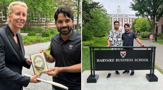 Mohammad Rizwan Gifts Holy Quran To Teacher at Harvard