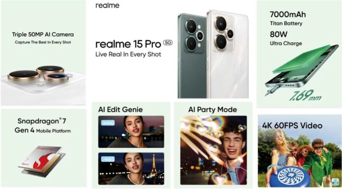 Realme 15 Series Debuts in Pakistan with AI Edit Genie, Ultra-Slim 7000mAh Battery & Triple 50MP Cameras